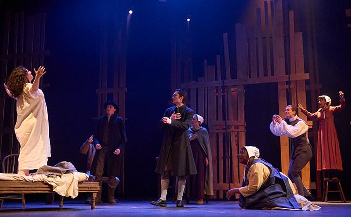 BW students performing in The Crucible